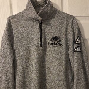 Roots Gray Zip-Up Sweater